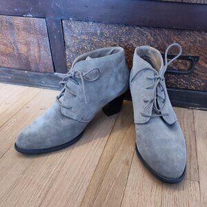 Gray Zenda Vionic Heeled Ankle Booties